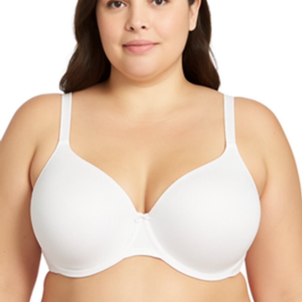 Cacique Size 44D T Shirt Bra Lane Bryant Cotton Blend White